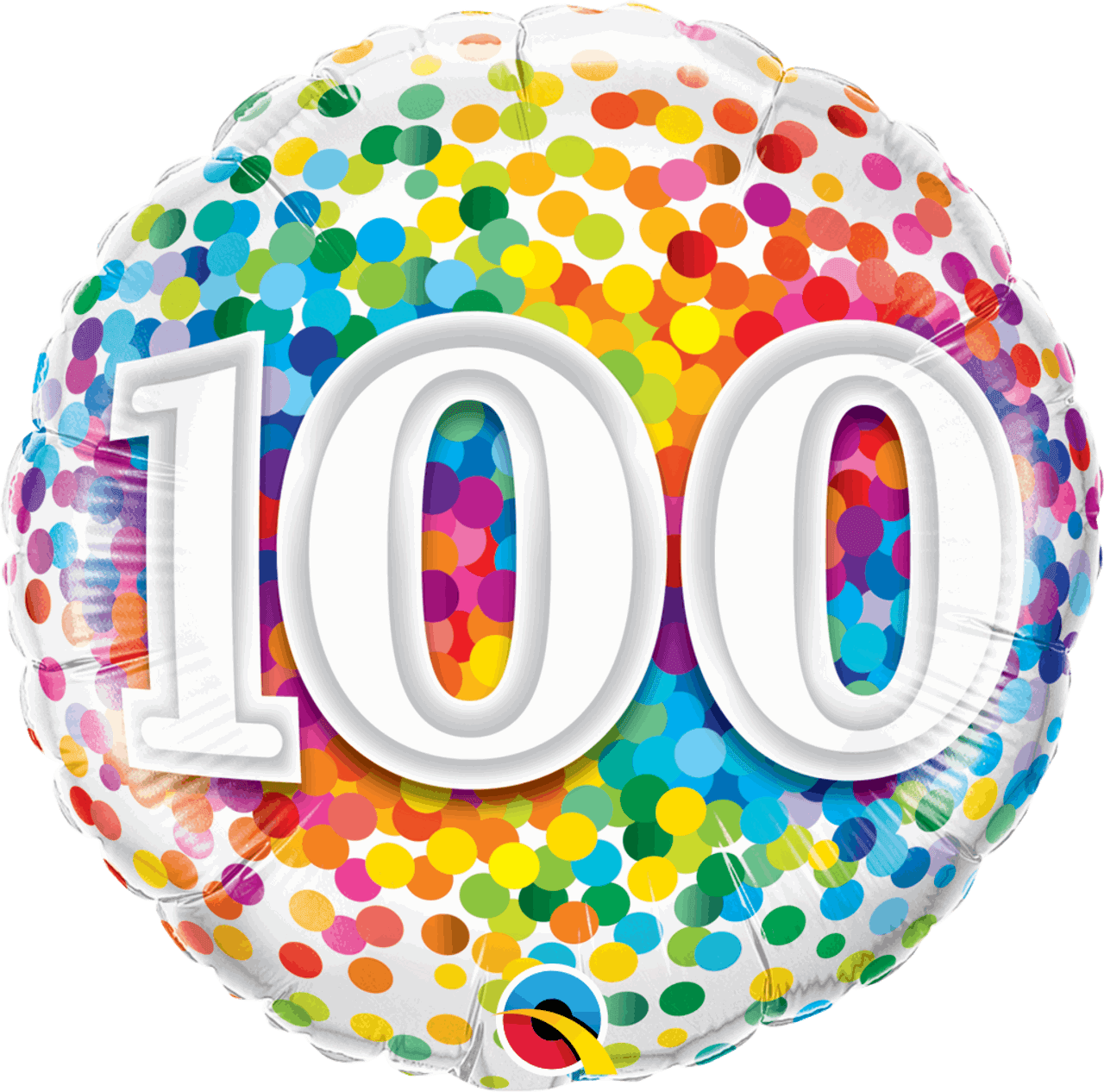 Colourful Confetti Dot Burst 100th - Eternity Party Express