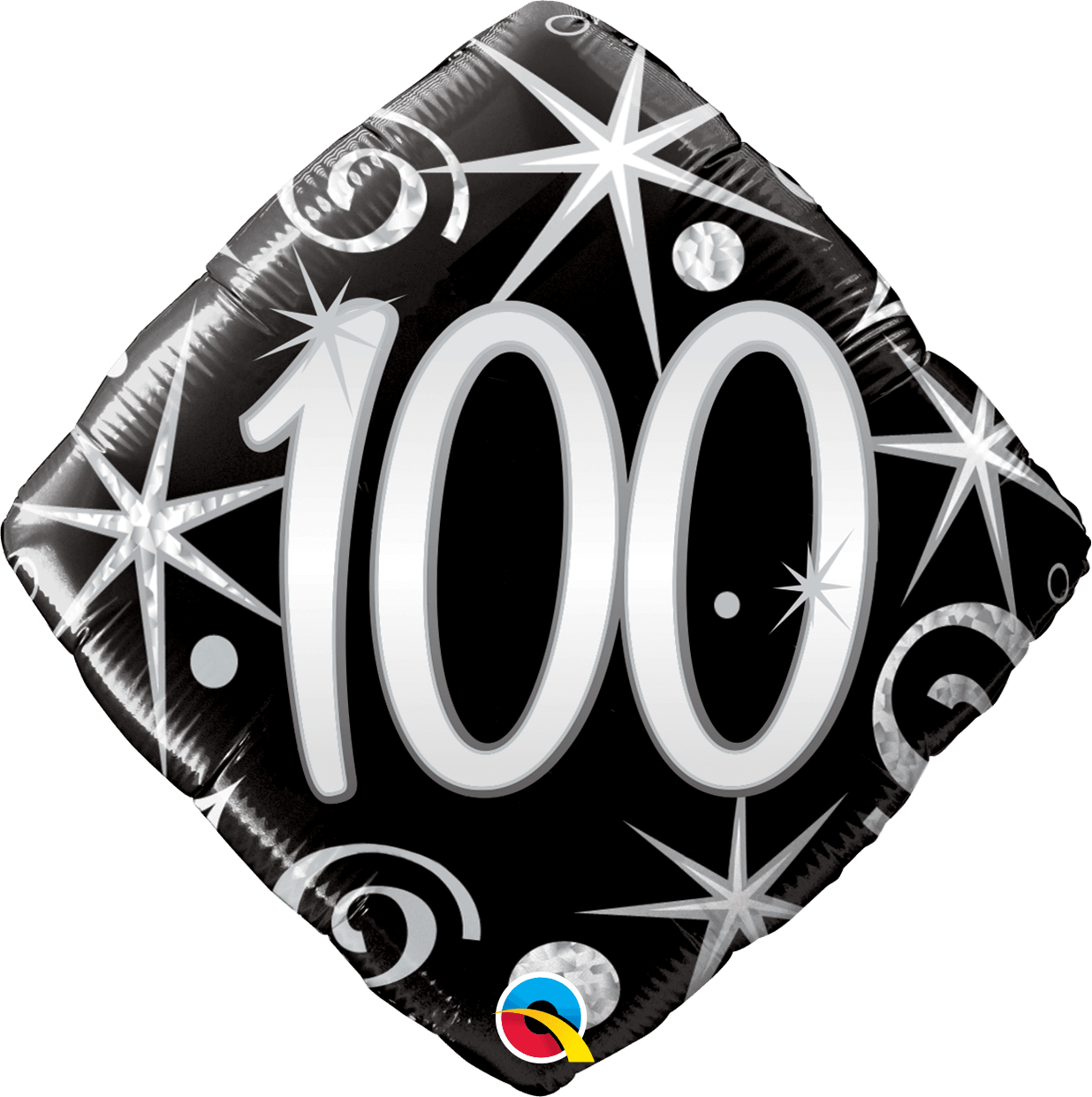 100th Elegant Sparkles And Swirls Foil Balloon - Eternity Party Express