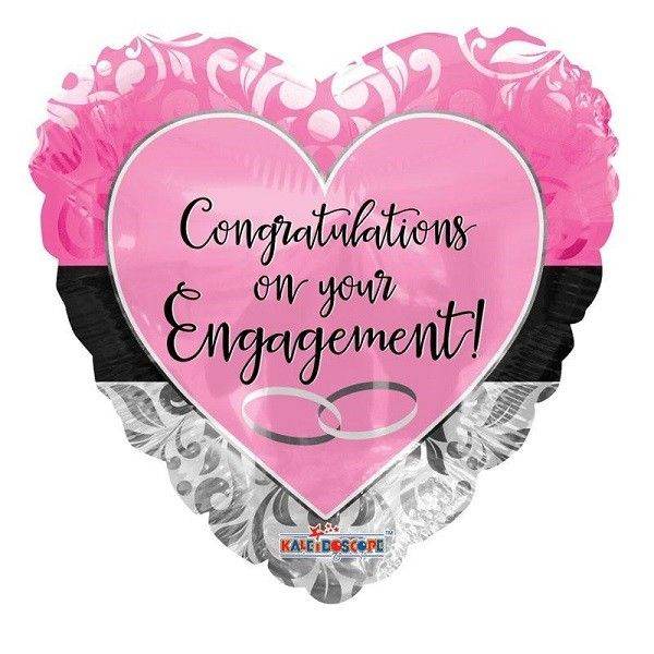 Pink Congratulations on Your Engagement Balloon - Eternity Party Express