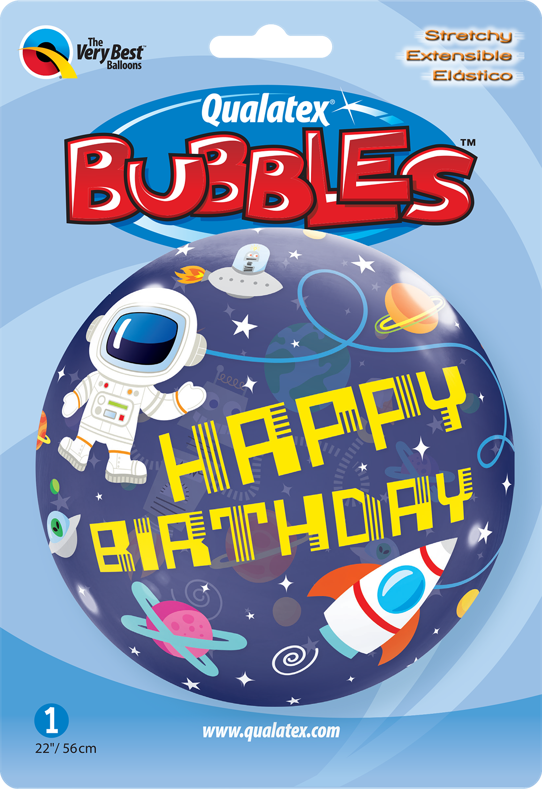 Outer Space Birthday Bubble Balloon