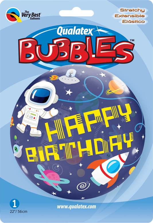 Outer Space Birthday Bubble Balloon - Eternity Party Express