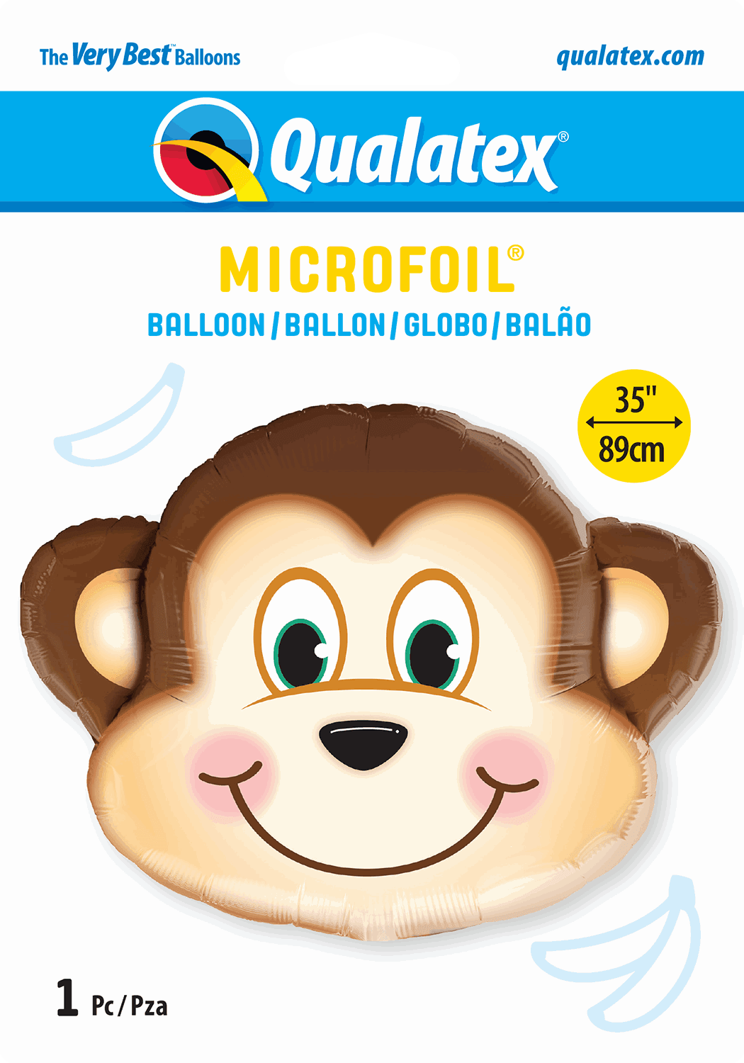 Monkey Head Shaped Foil Balloon - Eternity Party Express