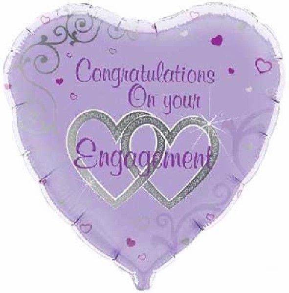 Purple Congratulations on Your Engagement Balloon - Eternity Party Express