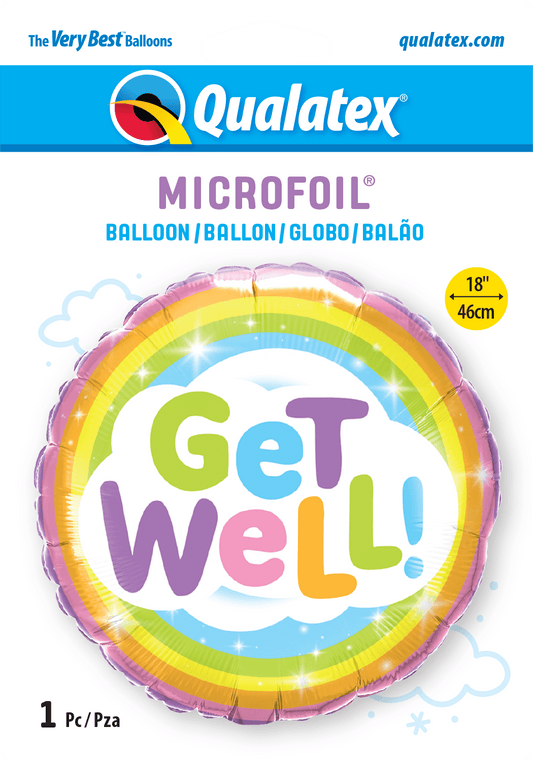 Get Well Rainbow Foil Balloon - Eternity Party Express