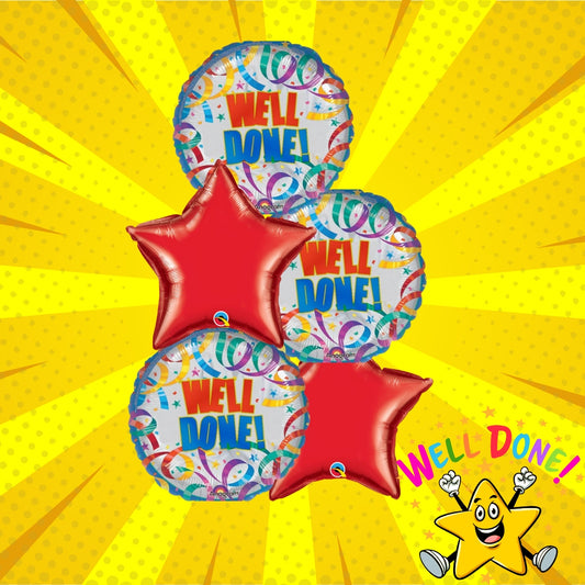 5 Balloon Cluster Well Done Set