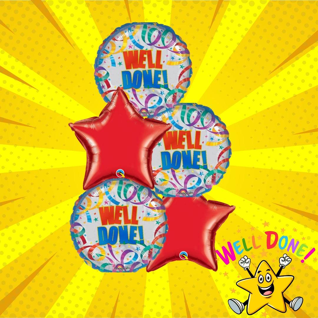 5 Balloon Cluster Well Done Set - Eternity Party Express