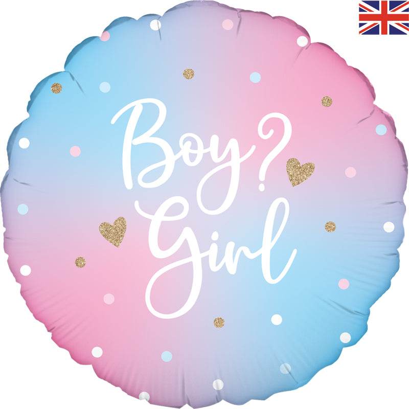 Gender Reveal Bright Pastel Holographic Foil Balloon - Eternity Party Express