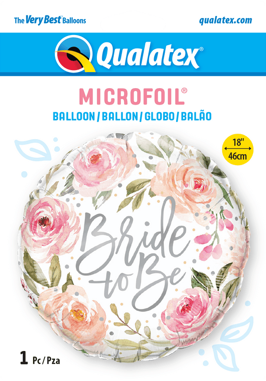 Bride to Be Watercolour Roses Foil Balloon - Eternity Party Express