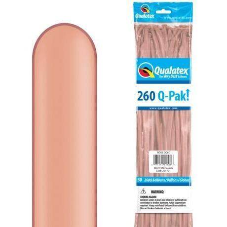 Rose Gold 260Q Long Latex Balloons - Eternity Party Express