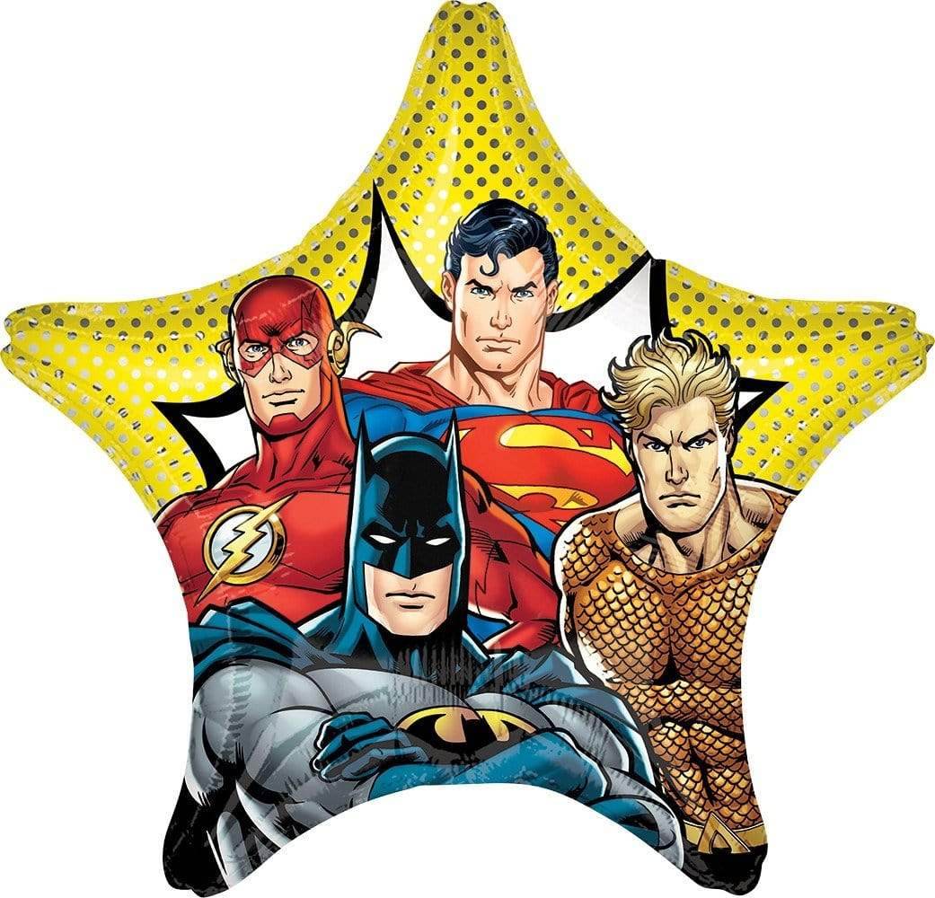 Justice League Star Shaped 32 Inch Foil Balloon - Eternity Party Express