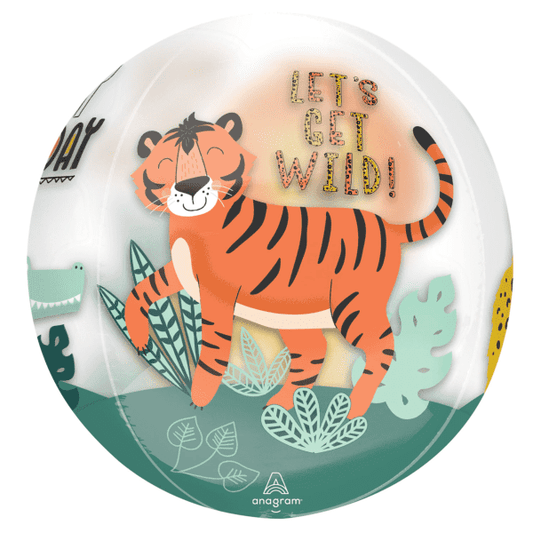 Get Wild Jungle Animals Orbz Helium Birthday Balloon - Eternity Party Express