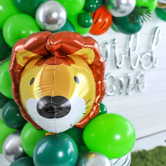 3D Lion Head Shaped Foil Balloon