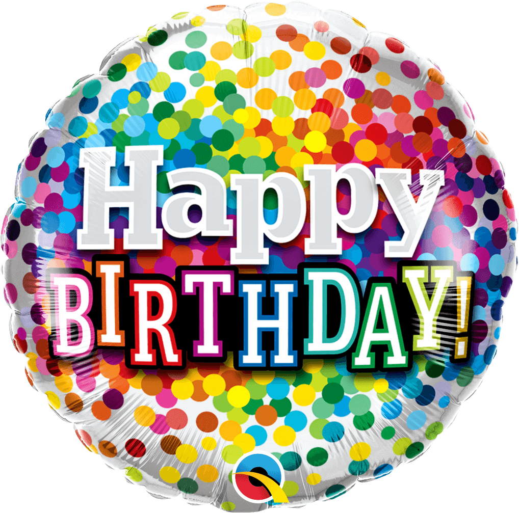 Colourful Confetti Dot Burst Happy Birthday - Eternity Party Express