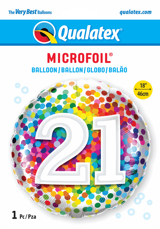 Colourful Confetti Dot Burst 21st - Eternity Party Express