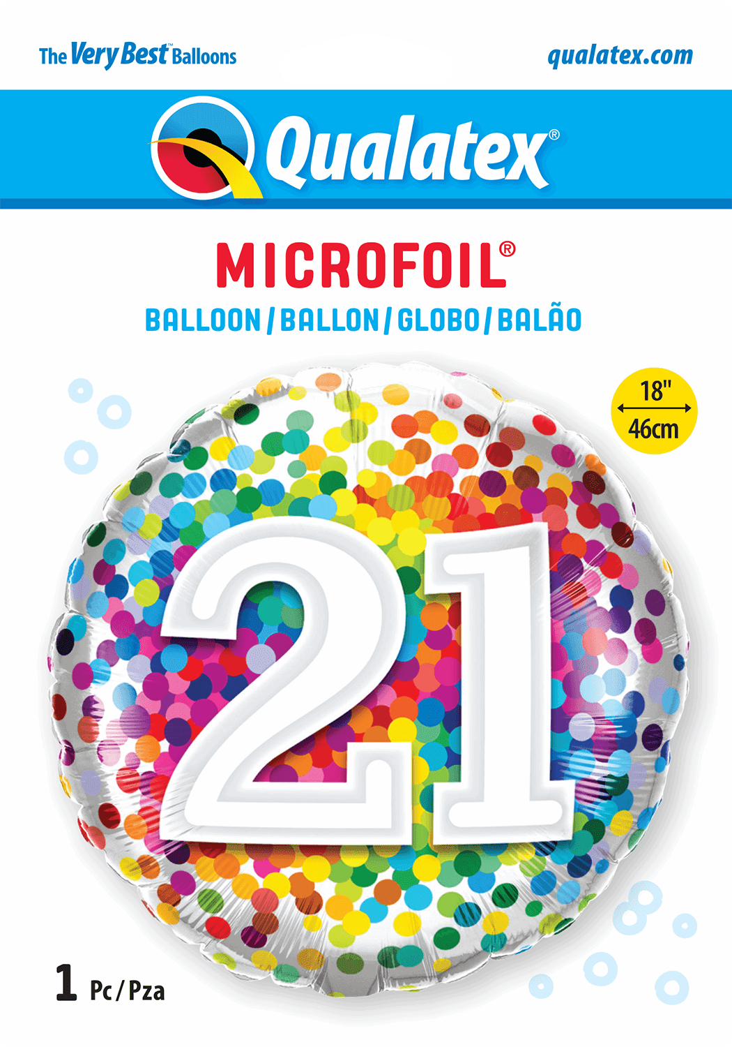 Colourful Confetti Dot Burst 21st - Eternity Party Express