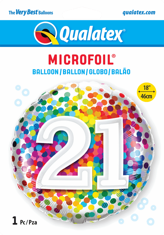 Colourful Confetti Dot Burst 21st - Eternity Party Express