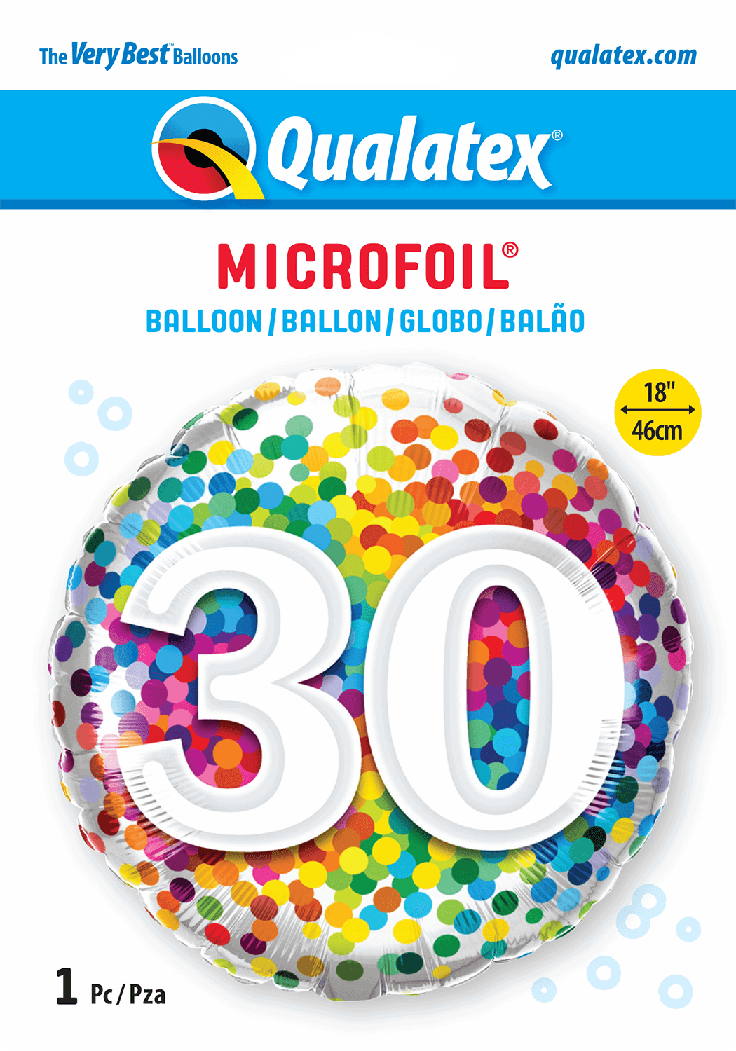 Colourful Confetti Dot Burst 30th - Eternity Party Express