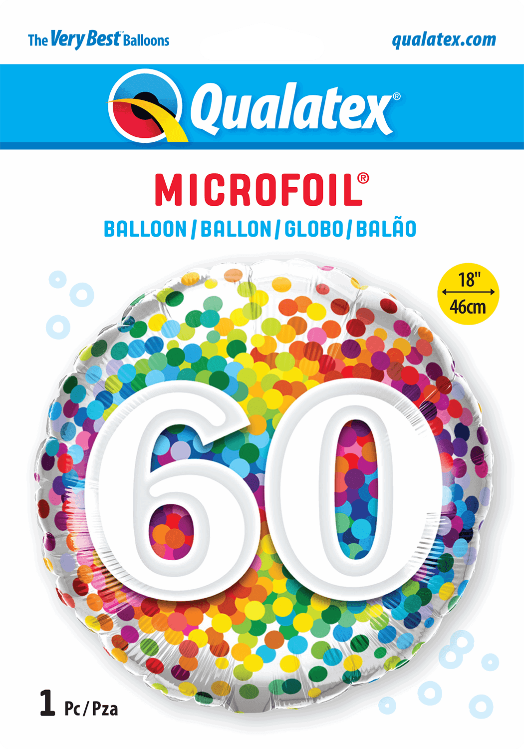 Colourful Confetti Dot Burst 60th - Eternity Party Express