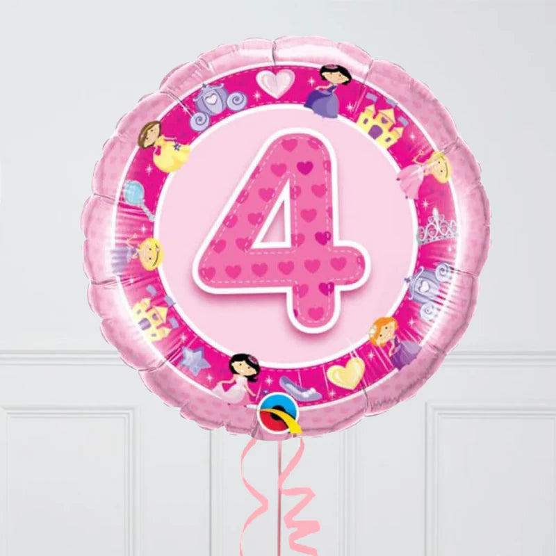 4th Birthday Fairy Pink Foil Balloon
