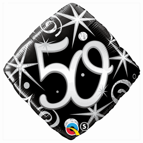 50th Elegant Sparkles And Swirls Foil Balloon - Eternity Party Express