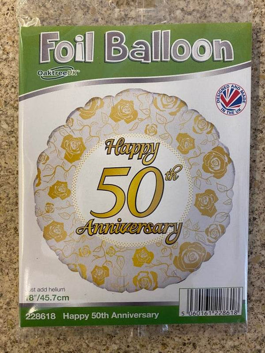 Happy 50th Anniversary Foil Balloon - Eternity Party Express