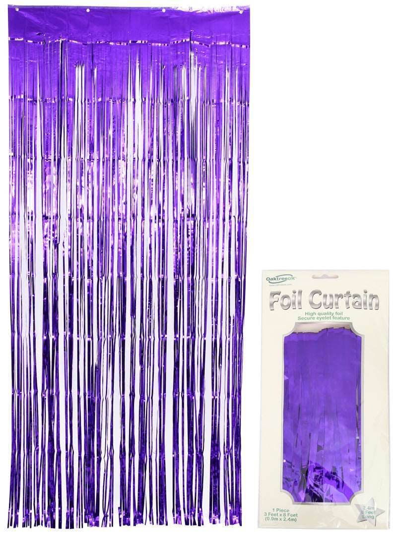 Metallic Purple Foil Door Curtain - Eternity Party Express