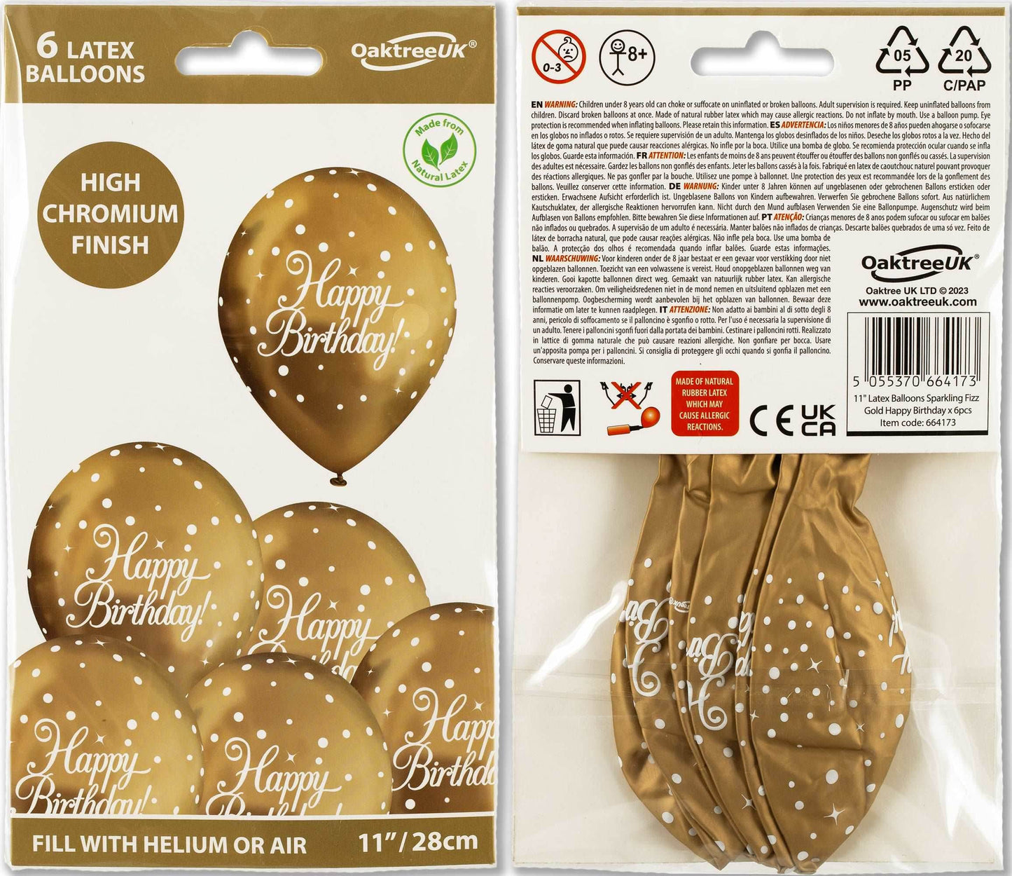 Latex Balloons Dots Metallic Gold Happy Birthday - Eternity Party Express