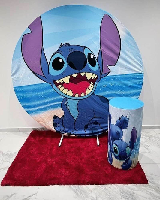 6ft Round Stitch Backdrop Hoop - Eternity Party Express