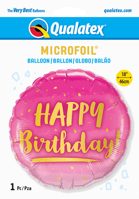 Pink Happy Birthday Foil Balloon - Eternity Party Express