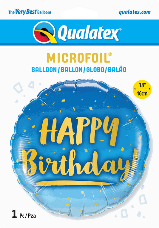 Blue Happy Birthday Foil Balloon - Eternity Party Express