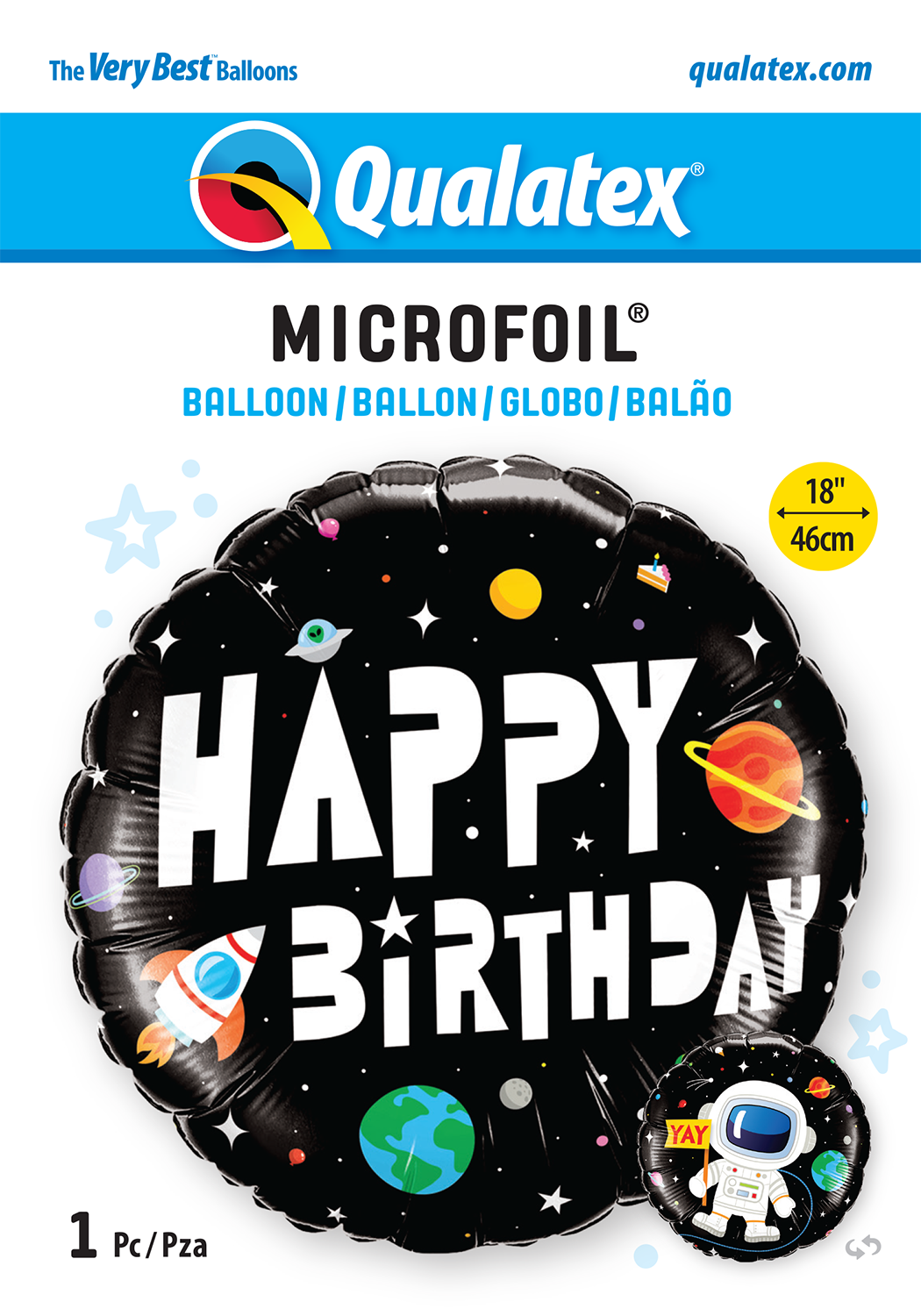 Astronaut Birthday Foil Balloon