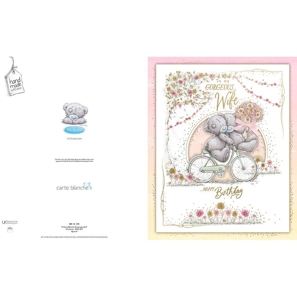 Bday Wife Bears On Bike Greeting Card Box - Eternity Party Express