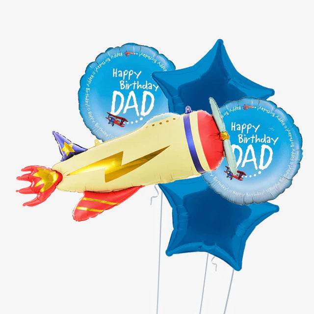 Aeroplane Dad Birthday Balloons - Eternity Party Express