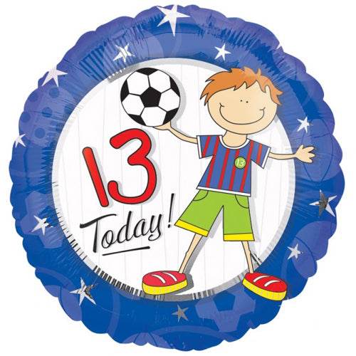 Age 13 Boy Foil Balloon - Eternity Party Express