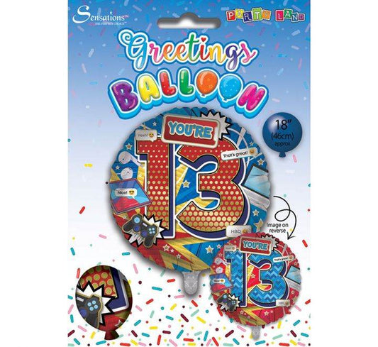 Age 13 Foil Balloon - Eternity Party Express