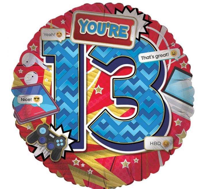 Age 13 Foil Balloon - Eternity Party Express