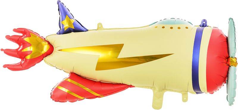 Vintage Airplane Foil Balloon - Eternity Party Express