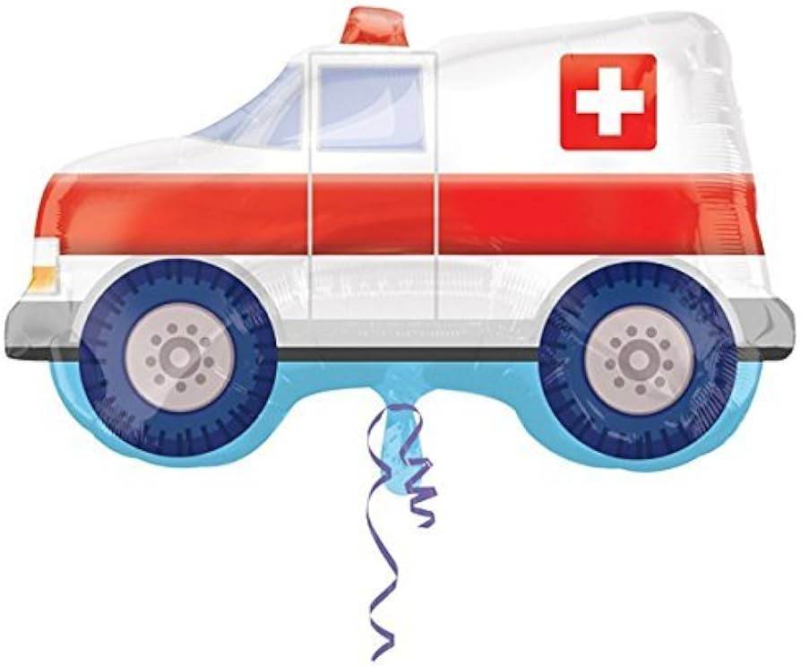 Ambulance Shaped Foil Balloon - Eternity Party Express