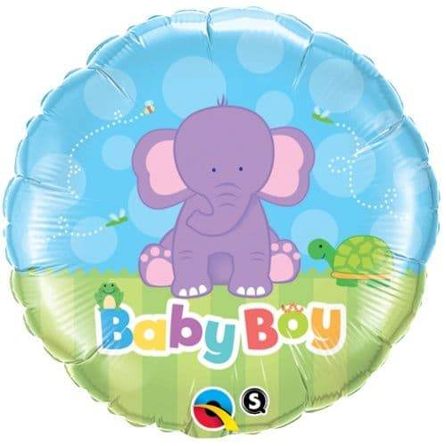 Baby Boy Elephants Foil Balloon - Eternity Party Express