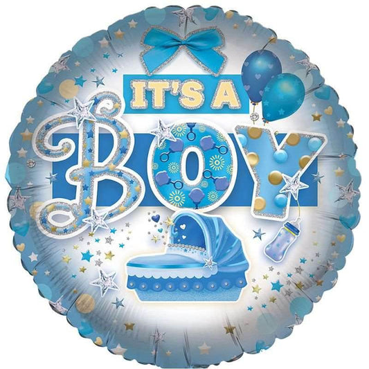 Baby Boy Welcome To The World Baby Boy Foil Balloon - Eternity Party Express