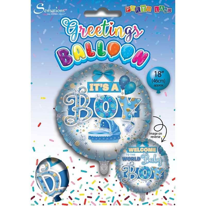 Baby Boy Welcome To The World Baby Boy Foil Balloon - Eternity Party Express