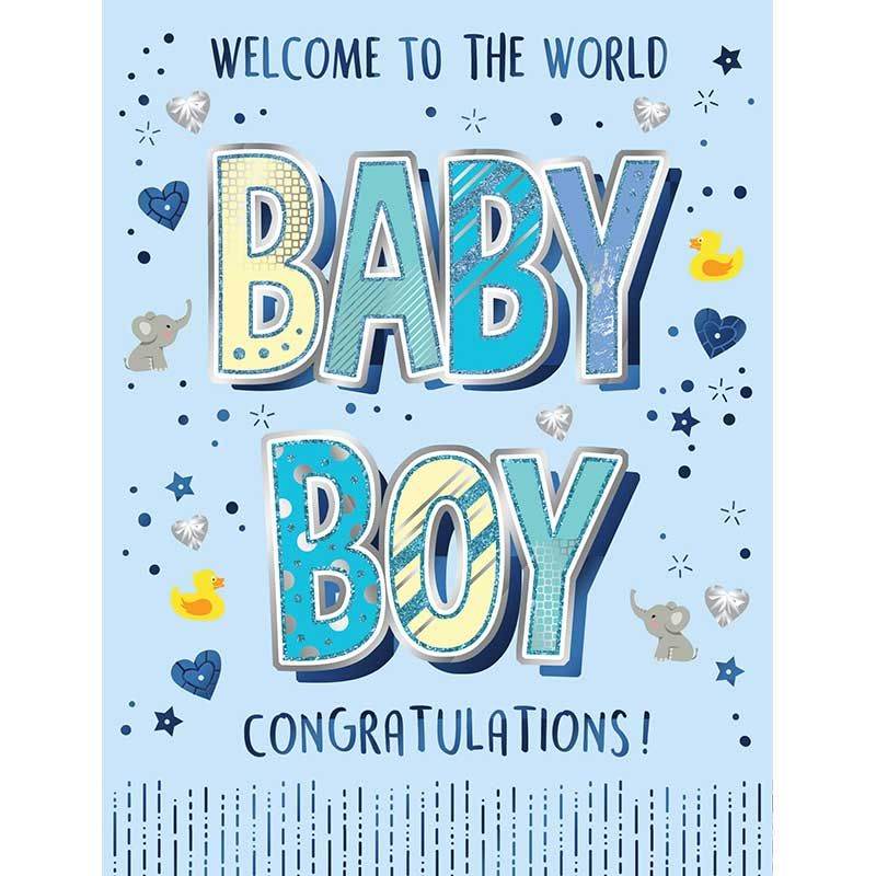 Baby Boy Greeting Card - Eternity Party Express