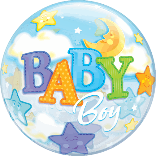 Baby Boy Bubble Balloon - Eternity Party Express
