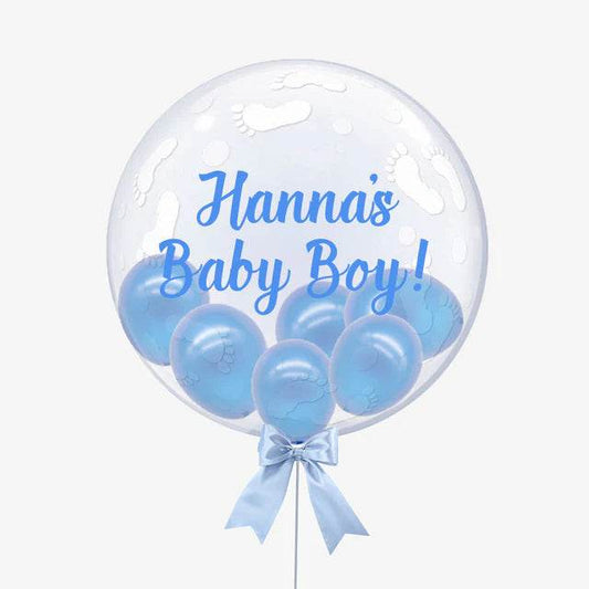 Personalised Baby Feet Bubble Balloon - Eternity Party Express