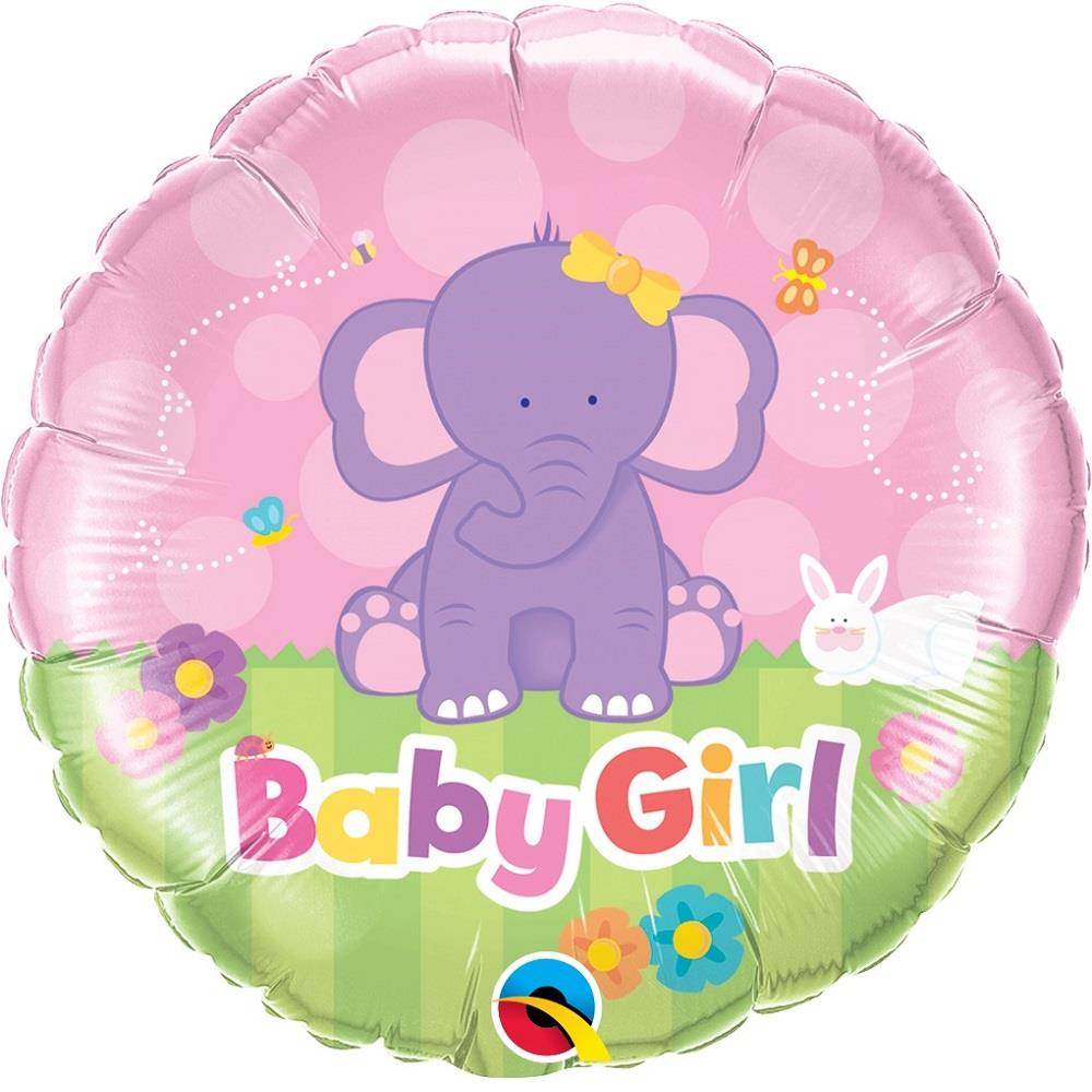 Baby Girl Elephants Foil Balloon - Eternity Party Express
