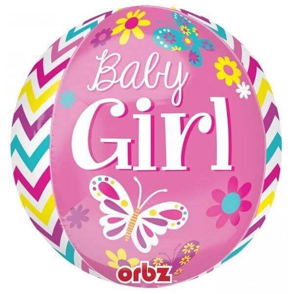 Baby Girl Orbz Balloon - Eternity Party Express