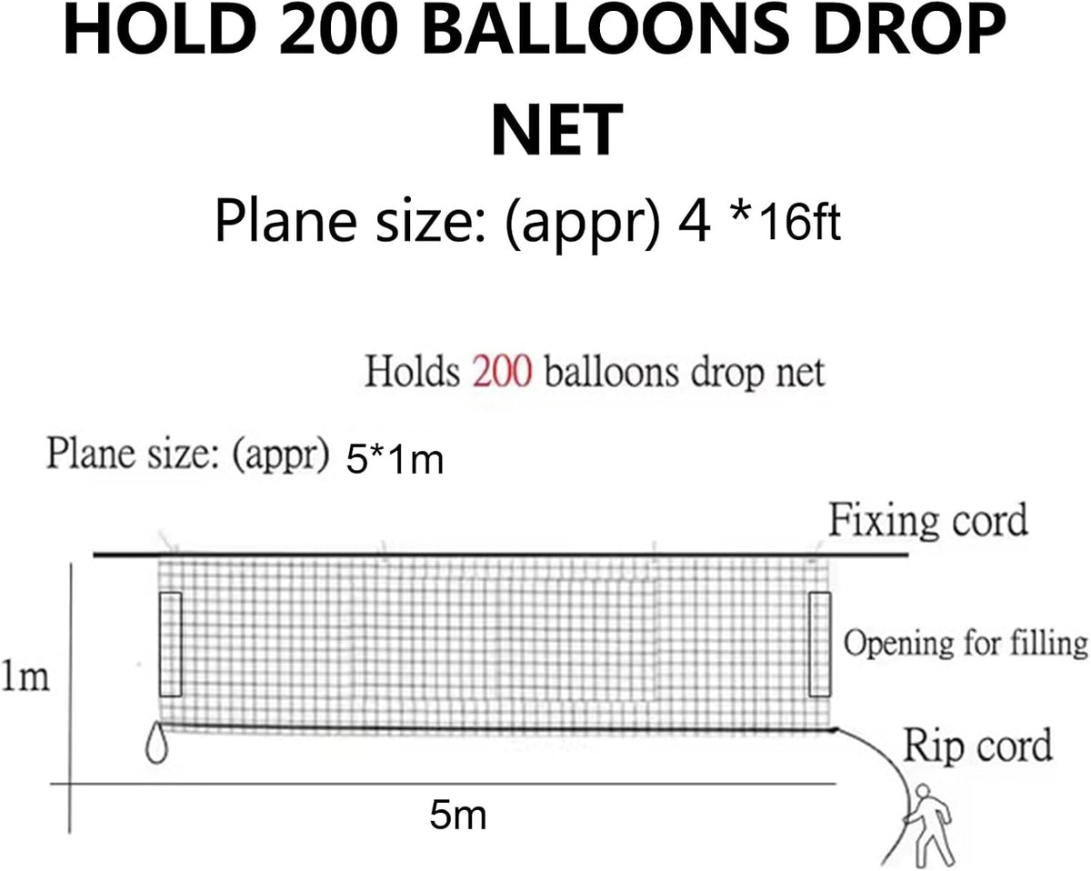 Balloon Drop Net 200 Balloons