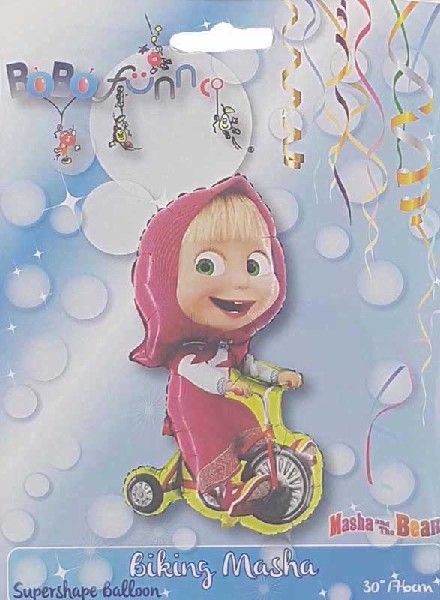Masha & Bear Biking Shape Foil Balloon - Eternity Party Express