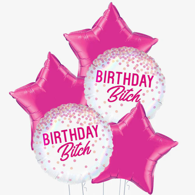 5 Balloon Cluster Birthday Bit*h