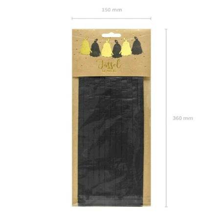 Black and Gold Foil Tassel Garland - Eternity Party Express
